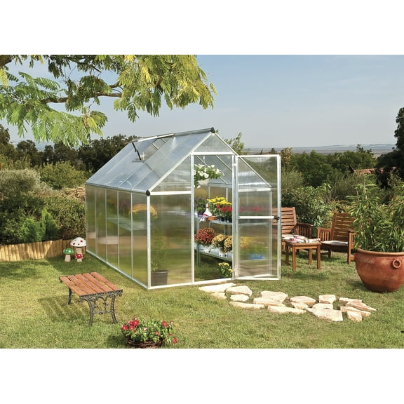 Palram – Canopia Mythos 6' x 10' Hobby Greenhouse - Silver