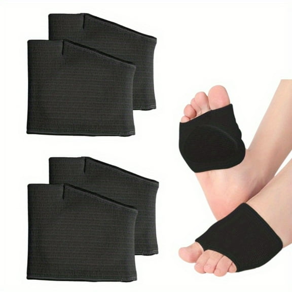 Ball of Foot Pads 2 Pairs, Metatarsal Support Cushions with Gel Inserts, Foot Pain Relief for Metatarsalgia, Morton's Neuroma, Sesamoiditis