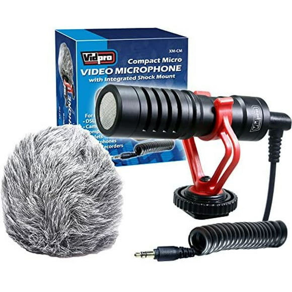 VidPro XM-cm Accessoires pour Microphone Vidéo, Noir et Rouge, Compact