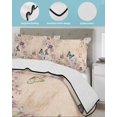 thumbnail image 3 of Full Size Quilt Bedding Set, Vintage Spring Floral Reversible Summer Quilt 3 Pieces, Elegant Flowers Butterflies Farmhouse Lightweight Bedspreads Coverlets with 2 Pillow Shams for All Seasons, 3 of 5
