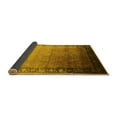 thumbnail image 2 of Ahgly Company Indoor Round Oriental Yellow Industrial Area Rugs, 4' Round, 2 of 4