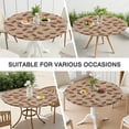 thumbnail image 7 of Football with Symbols Pattern Round Fitted Tablecloth with Elastic Edge,Dining Table Cover Waterproof,Outdoor Round Tablecloth for Camping,Dining,Indoor and Outdoor, 7 of 7