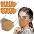 thumbnail image 2 of 10/30/50 Uds mascarilla facial desechable para adultos Bandana facial real de 4 capas correa ajustable para la nariz transpirable, 2 of 3