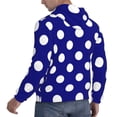 thumbnail image 6 of Goofa Navy And White Polka Dot for Men's Hooded Sweatshirt - Lightweight Pullover Hoodie with Kangaroo Pocket, Perfect for Everyday Wear-3X-Large, 6 of 7