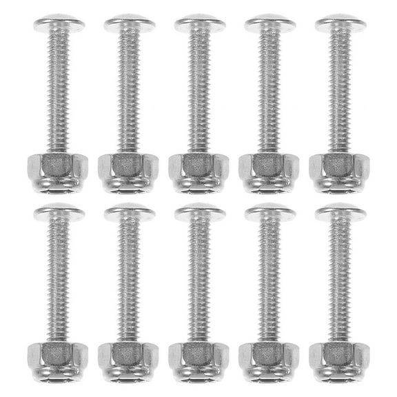 NICEXMAS 10Pcs Foosball Table Supply Screws with Metal Nuts for Easy Assembly