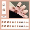 thumbnail image 1 of 24Pcs/Box Heart Diamond Fake Nails Press On   False  Free Shipping Nail Tips Sticker Nail Set   Nail Art LU, 1 of 7