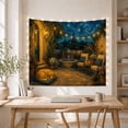 thumbnail image 5 of Sleeping Dog on Nighttime Patio, Peaceful Illustration for Art Lovers, Serene Art Decor, Birthday Gift Tapestry Wall Hanging for Bedroom and Living Room, 5 of 7