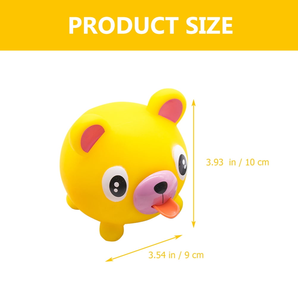 FRCOLOR 2pcs Cartoon Animal Squeeze Toy Tongue Out Squeeze Animal