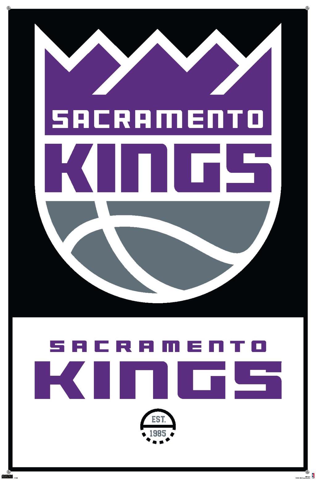 NBA Sacramento Kings - Logo 21 Wall Poster with Pushpins, 22.375" x 34"