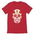 thumbnail image 5 of Kansas City Sugar Skull Men's V-Neck T-shirt KC Die-Hard Football Fan Tailgating, 5 of 7