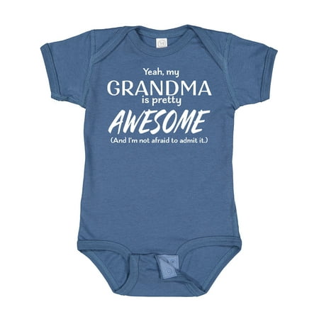 

Inktastic Yeah My Grandma is Pretty Awesome Gift Baby Boy or Baby Girl Bodysuit