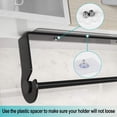 thumbnail image 4 of Portarrollos de toallas de papel adhesivo debajo del gabinete, toallero de papel negro para cocina, baño, sin taladrar, acero inoxidable, a prueba de herrumbre Zhivalor 2035006-2, 4 of 9