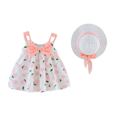

Toddler Girls Dress Sleeveless A Line Short Dress Dot Pink 5