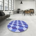 thumbnail image 3 of Ahgly Company Indoor Round Patterned LightSkyBlue Area Rugs, 3' Round, 3 of 6