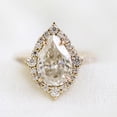 thumbnail image 4 of solitaire jewels 3CT Pear Moissanit Art Deco Engagement Ring For Women, 10K Yellow Gold, 4 of 8