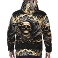 thumbnail image 7 of Daiia Gold Rose Skull for Men's Fashion Hoodies & Sweatshirts with Kangaroo Pocket Hooded Sweatshirt Breathable & Moisture Wicking-X-Large, 7 of 7