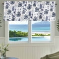thumbnail image 3 of Navy Blue Coastal Farmhouse Short Window Curtain Valances, Coral Shell Summer Beach Nautical Rod Pocket Kitchen Valances for Living Room Bedroom Bathroom Cafe 42" x 12", 3 of 8