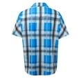 thumbnail image 4 of kamemir Men's Regular-Fit Short-Sleeve Poplin Shirt(Blue,M), 4 of 6
