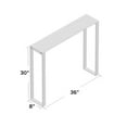 thumbnail image 3 of Plata Import Modern Narrow Clear Glass Console Table with Chrome Legs 36", 3 of 3