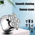 thumbnail image 2 of 6D Floating Rotary Razor Men's Electric Head Shaver USB Rechargeable Hair Trimmer 6 in 1 Waterproof Beard Trimmer Care Kit, 2 of 11