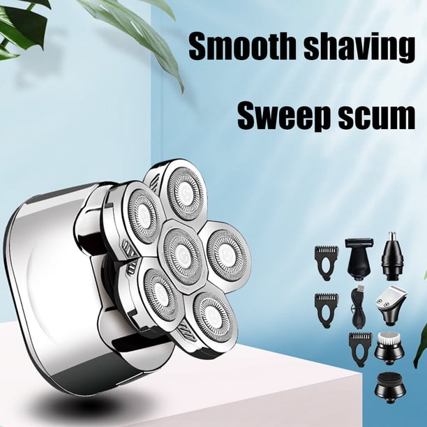 Cortadora de cabello NikouMX maquinilla de afeitar rotativa flotante 6D afeitadora de cabeza eléctrica para hombres