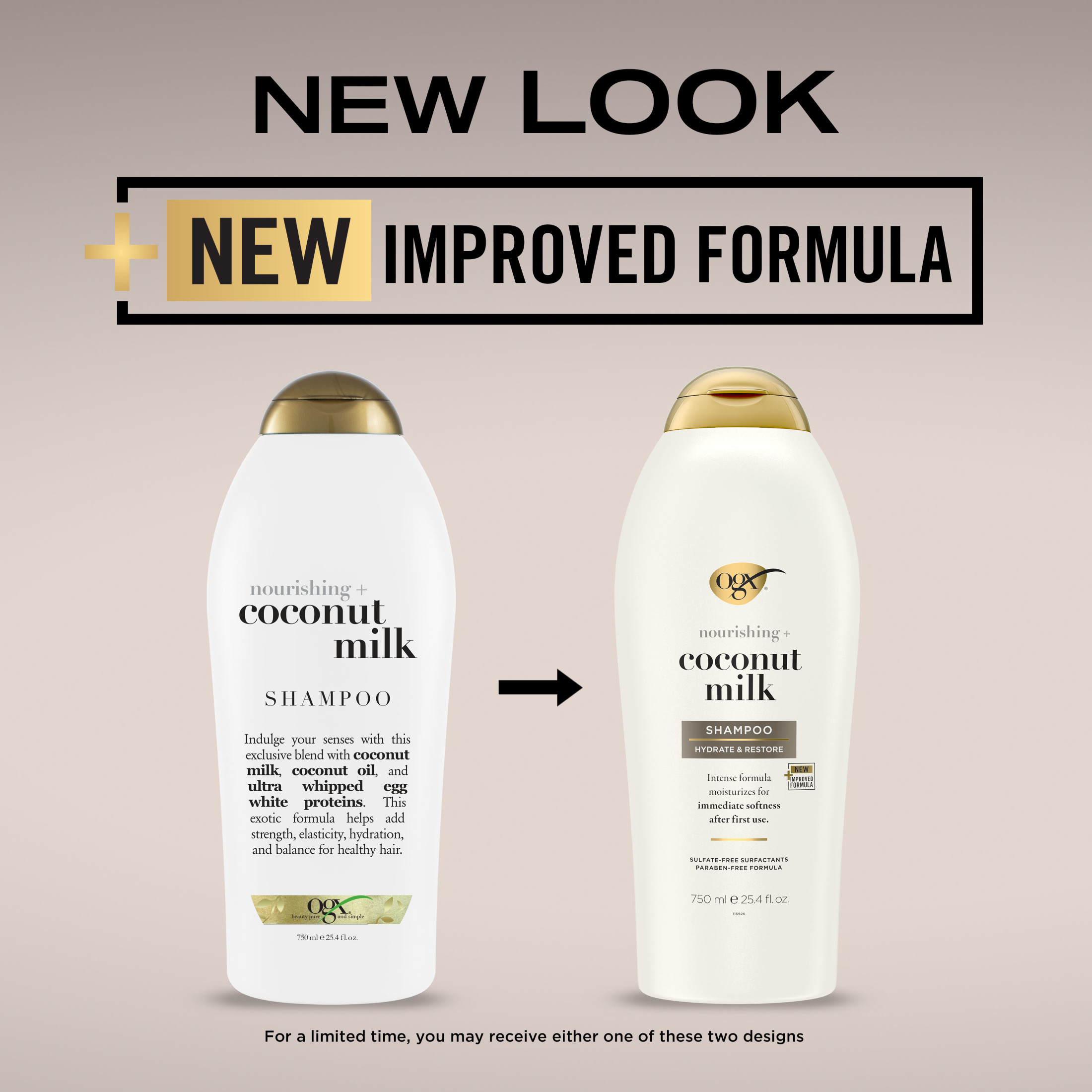 OGX Nourishing + Coconut Milk Moisturizing Daily Shampoo with Egg White Protein, 25.4 fl oz - image 3 of 10