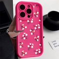 thumbnail image 3 of Funda de silicona mate con flores para iPhone, carcasa suave con flores para iPhone 15 Pro, 11, 13, 14, 12 Pro Max, XR, XS, X, 7, 8 Plus, SE, 3 of 5