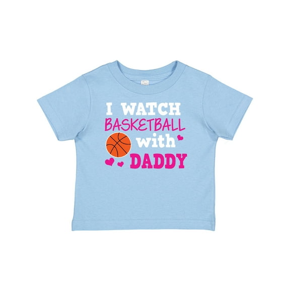 Inktastic I Watch Basketball with Daddy Boys or Girls Baby T-Shirt