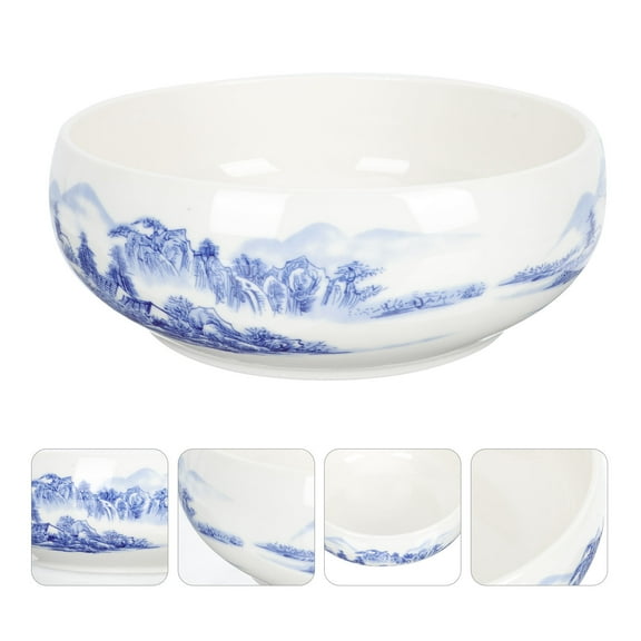 Worgeous  Blue and White Porcelain Flowerpot House Plants Planters for Indoor Pots Vases