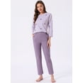 thumbnail image 3 of DARING DIVA Lounge Cotton Striped Long Sleeve Pants Set Sleepwear M Dot, 3 of 7