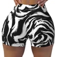 thumbnail image 2 of Pofeuu Leopard And Zebra 2 Print Workout Shorts for Women Scrunch Butt Lifting High Waisted Yoga Gym Seamless Booty Biker Shorts-Small, 2 of 8