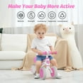 thumbnail image 3 of Allobebe Baby Ride-On Balance Bike for 12–30 Months, Adjustable Seat, Soft Silent 3-Wheel Ride-On, Rose Red, 3 of 9