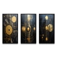 thumbnail image 2 of Designart "Retro Geometry of Atlantis' Ancient Wisdom VI" Modern Geometric Framed Wall Art Set Of 3 - Gold Abstract Frame Gallery Set For Office Decor, 2 of 7