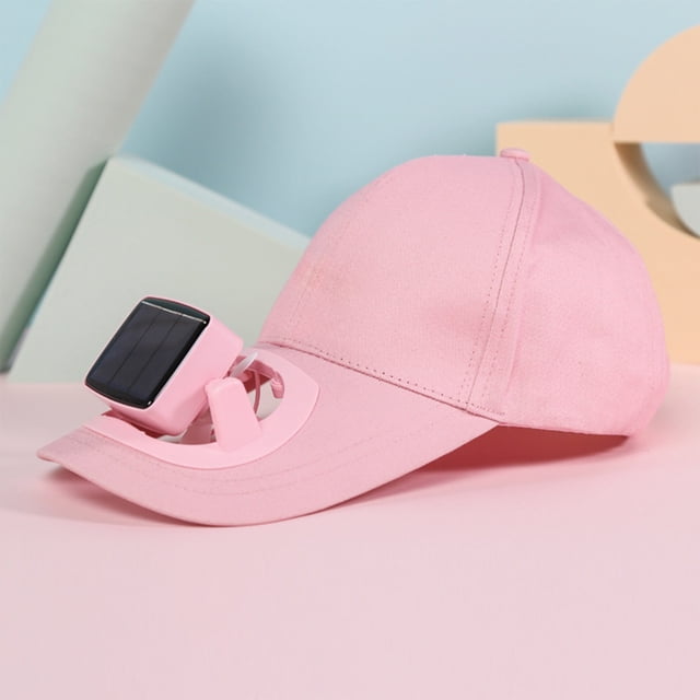 Deeceymbur Solar Charging Fan Hat Adjustable Brim Fan Angle USB Rechargeable Sun Protection Cotton Blend Outdoor Comfort
