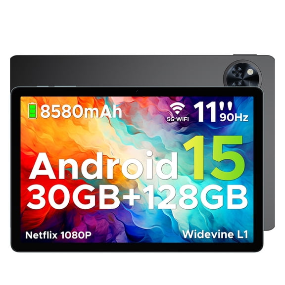 DOOGEE U11 Pro 11 inch Tablet,30GB+256GB/2TB TF,8580mAh Android Tablet,1080P,Bluetooth 5.0/5G Wifi,Widevine L1,13MP+5MP Camera,Face ID/Otg