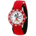 thumbnail image 1 of Disney Mickey Mouse Kids' Bezel Stainless Steel Time Teacher Analog Nylon Strap Watch, 1 of 6