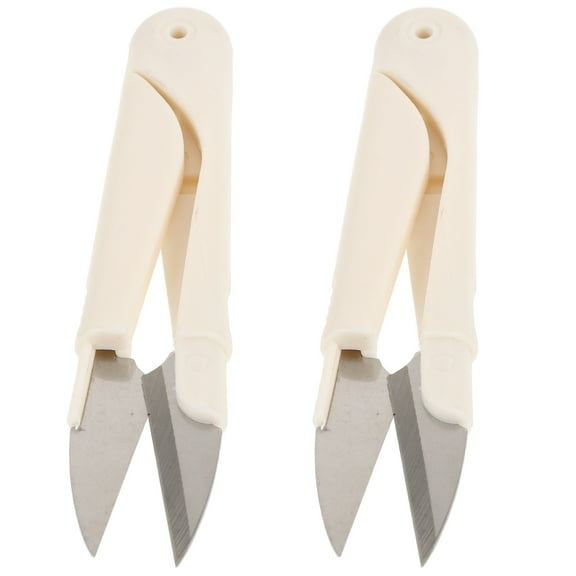 IDEANATEGRATE 2Set Precision Embroidery Tool Sewing Scissors for Crafting and Trimming Fishing Lines in White