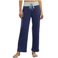 thumbnail image 2 of jjayotai Womens Pajama Pants, Soft Comfy High Waist Lounge Pants Stretch Casual Wide Leg Yoga Drawstring Trousers with Pocket, 2 of 9