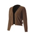 thumbnail image 1 of MixMatchy Women's Basic Solid Patterened Texture Lightweight Soft Open Front Cropped Cardigan, 1 of 5