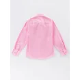 thumbnail image 3 of Wehilion Boys Solid Lapel Shirt, Kids Long Sleeve Classic Top, For Daily Wear And Formal Occasion,Pink 8Y, 3 of 5