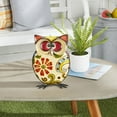 thumbnail image 3 of DecMode 11" Indoor Outdoor Owl Garden Sculpture with Floral Pattern, 3 of 11