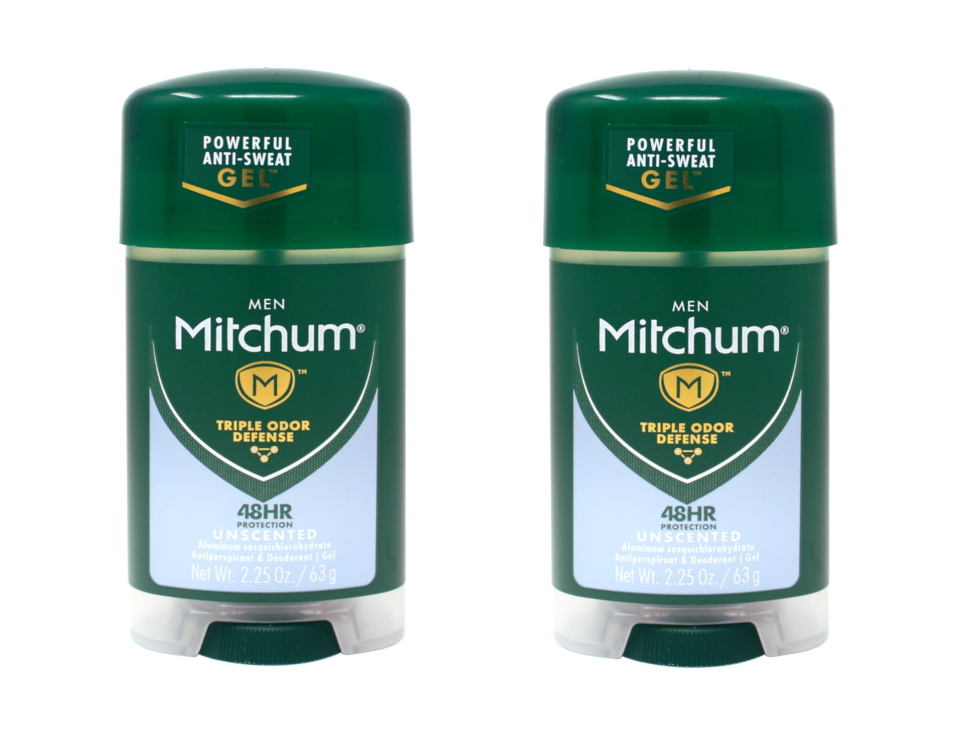 Mitchum Deodorant Mens Gel Unscented 2.25oz (2 Pack)