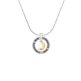 thumbnail image 2 of Delight Jewelry Goldtone Small Crescent Moon Gymnastics Mom Ring Charm Necklace, 18", 2 of 4