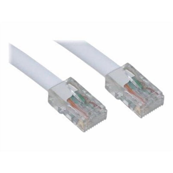 CableWholesale 10 Foot Cat6 White Ethernet Patch Cable, Bootless, 24AWG Network Cable with RJ45 Gold Plated Connector, 4 Pair Stranded Pure Copper, Unshielded Twisted Pair (UTP) Internet Patch Cable