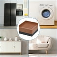 thumbnail image 7 of Unique Bargains Furniture Risers Bed Square Bed Risers Adjustable Couch Lifter Block Brown 3" x 3" x 1.5", 7 of 7