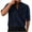 Navy, variant on Fesfesfes Men's Shirt Casual Deep V Sexy Long Sleeve Shirt Solid Color Multi-code