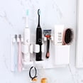 thumbnail image 1 of Soporte para cepillo de dientes para ducha: Organizador de cepillos de dientes montado en la pared, soporte colgante autoadhesivo para afeitadora de pasta de dientes de baño de lufa y cepillo de dientes eléctrico brillar  Electrónica, 1 of 4