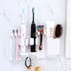 thumbnail image 1 of Soporte para cepillo de dientes para ducha: Organizador de cepillos de dientes montado en la pared, soporte colgante autoadhesivo para afeitadora de pasta de dientes de baño de lufa y cepillo de dientes eléctrico BRI  Rojo Verde, 1 of 4