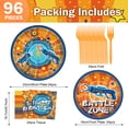 JESTAR 96 Pcs Dart War Birthday Party Supplies Gun Game Theme Tableware ...