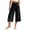 Black, variant on Gaucho Pants Women High Waisted Cotton Wide Leg Capri Petite Cropped Trouser Casual Summer 2026 Orange XS